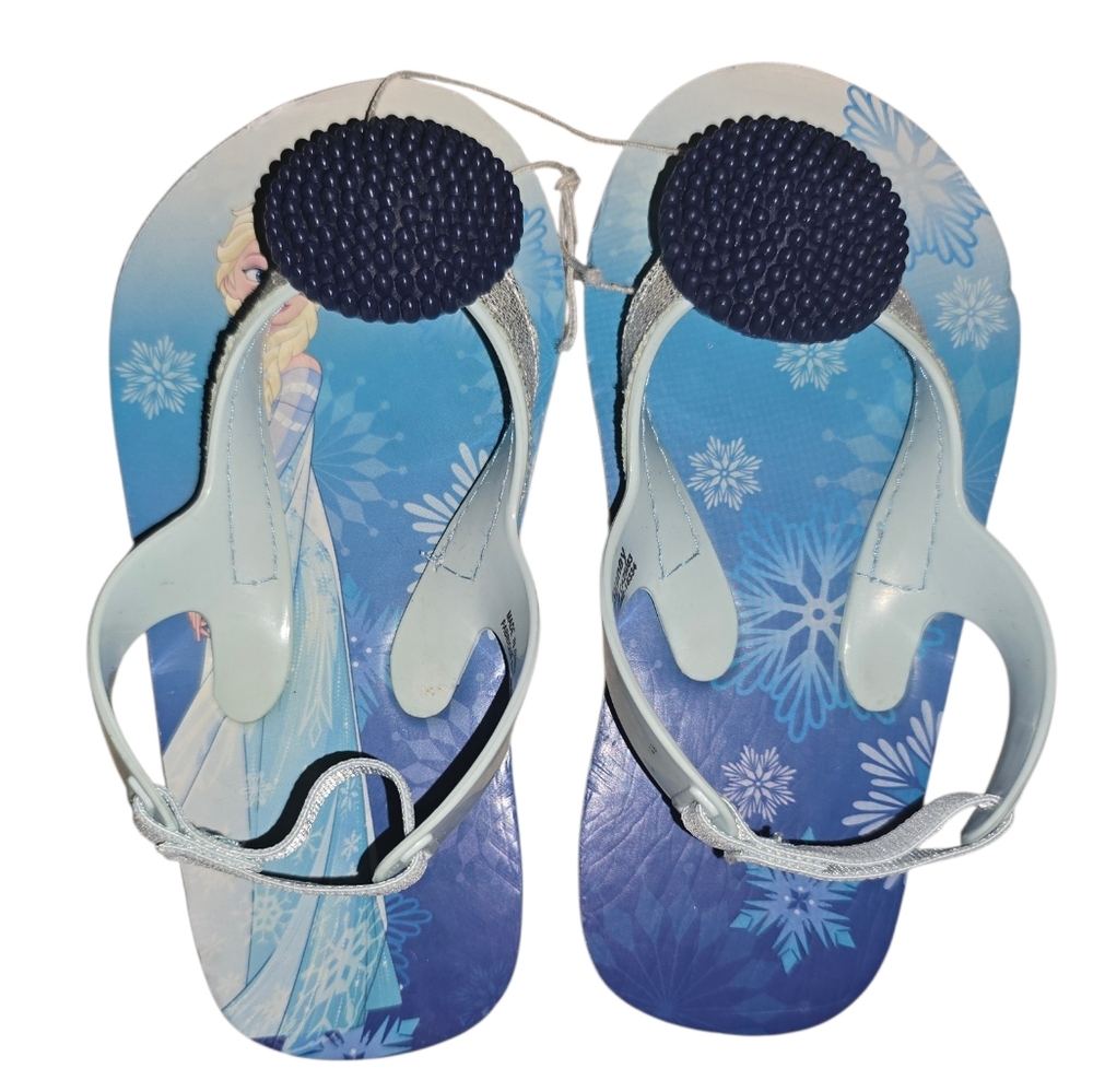 Disney Frozen Blue and White Kids Flip Flops